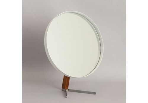 Midcentury Vanity Mirror With Teak Stand By Robert Welch For Durlston Designs C.1960s