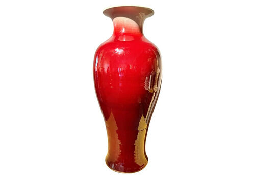 Large Chinese Vintage  Sang De Boeuf  Glazed Vase
