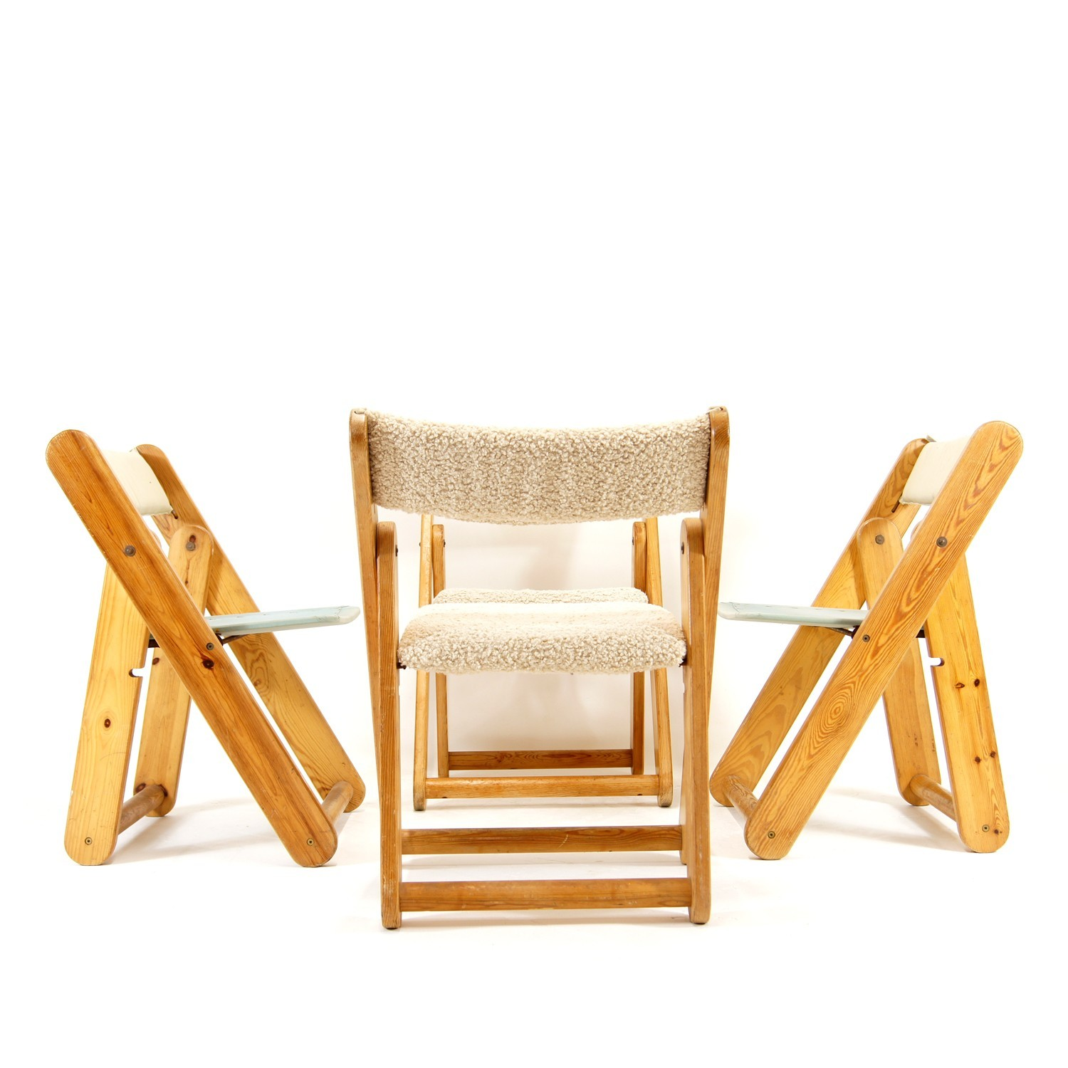 Folding Chair Vintage Ikea Dining Chairs Kon-Tiki Pine Folding