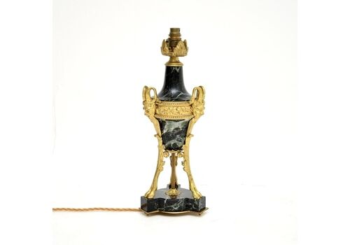 Antique French Marble And Gilt Bronze Table Lamp