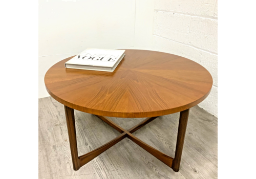 McIntosh Mid Century Teak Sunburst Coffee Table Starburst Vintage Danish Style