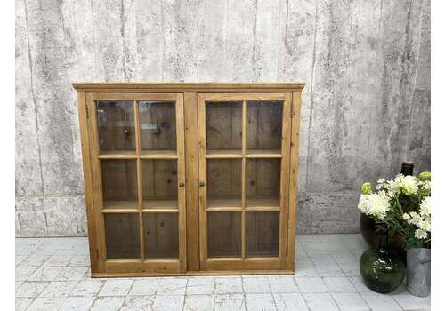 Pine Glazed Wall Mounted Cabinet
