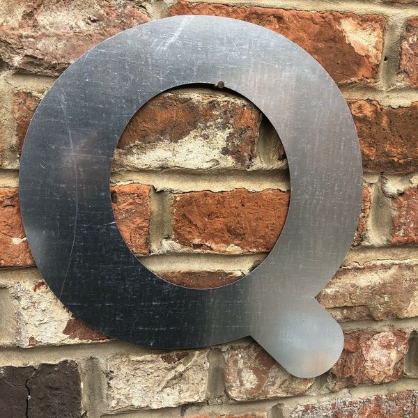 R Lettering Letters GALVANIZED Metal Shop Home Sign Rustic Words bar cafe pub