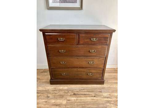 Antique Late 19th Century Mahogany Chest Of Drawers