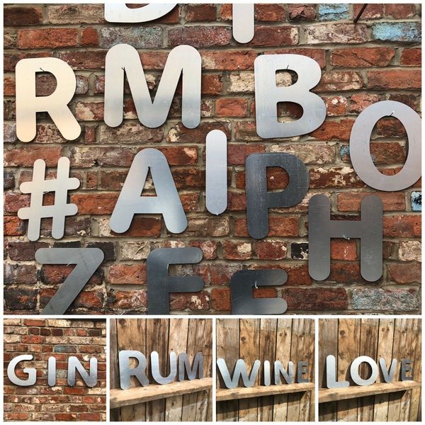 D Lettering Letters GALVANIZED Metal Shop Home Sign Rustic Words bar cafe pub D Lettering Letters GALVANIZED Metal Shop Home Sign Rustic Words bar cafe pub