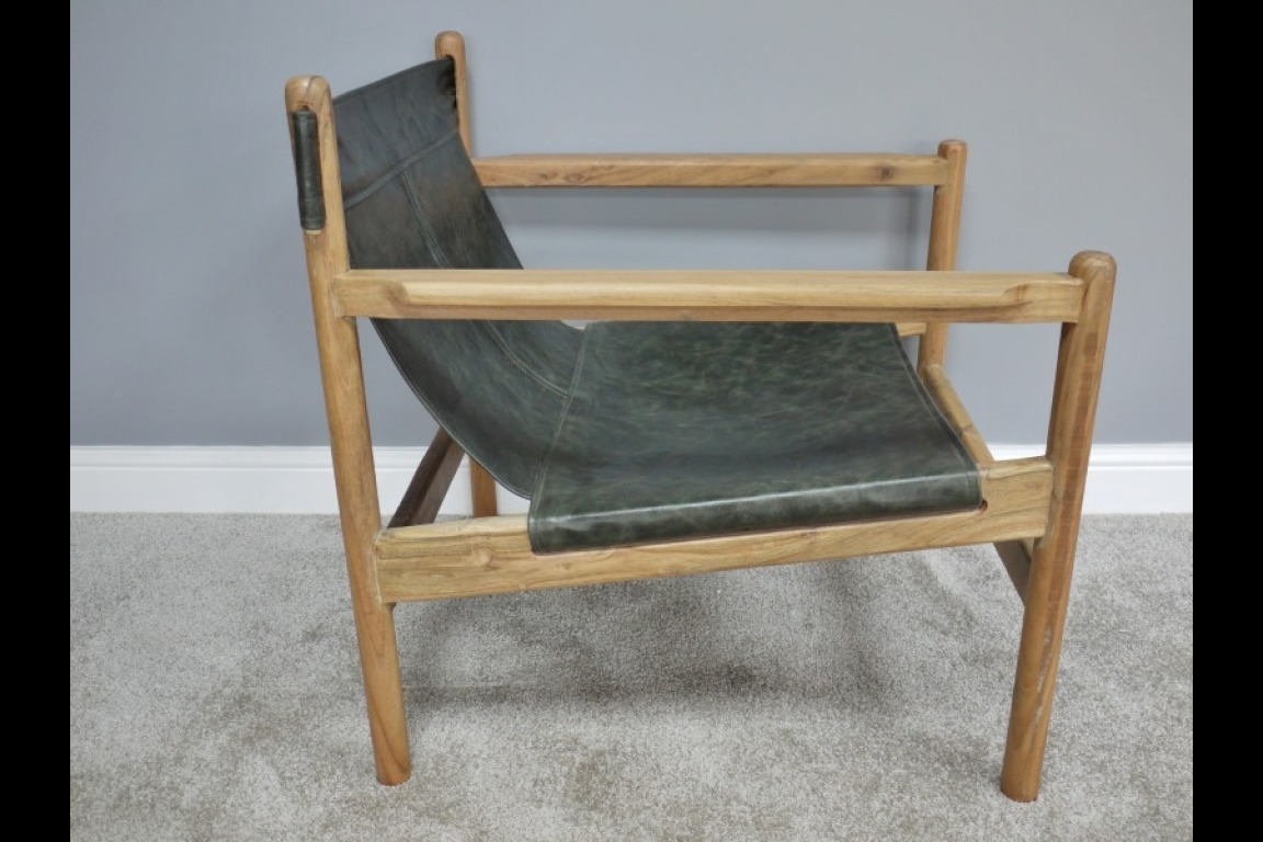 Wood And Black Vintage Leather Sling Armchair Accent Chair Living Room Lounge Chair Black Leather Design Led Seating Vinterior