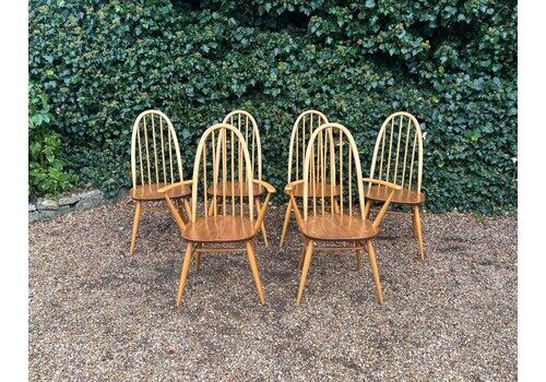 Vintage Ercol Windsor 365 Quaker Dining Chairs X 6