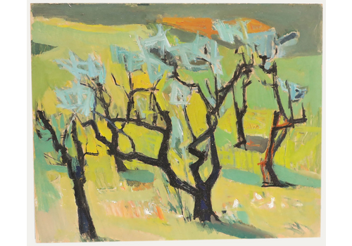 Charles Betremieux (1919 1997) Mid 20th Century Oil, A View Of The Trees