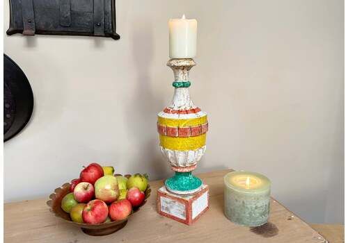 Painted Italian Candle Holder, 1800s
