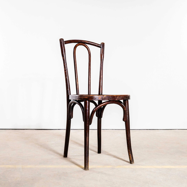 1940's Rich Dark Fischel Bentwood Dining Chairs – Set Of Six