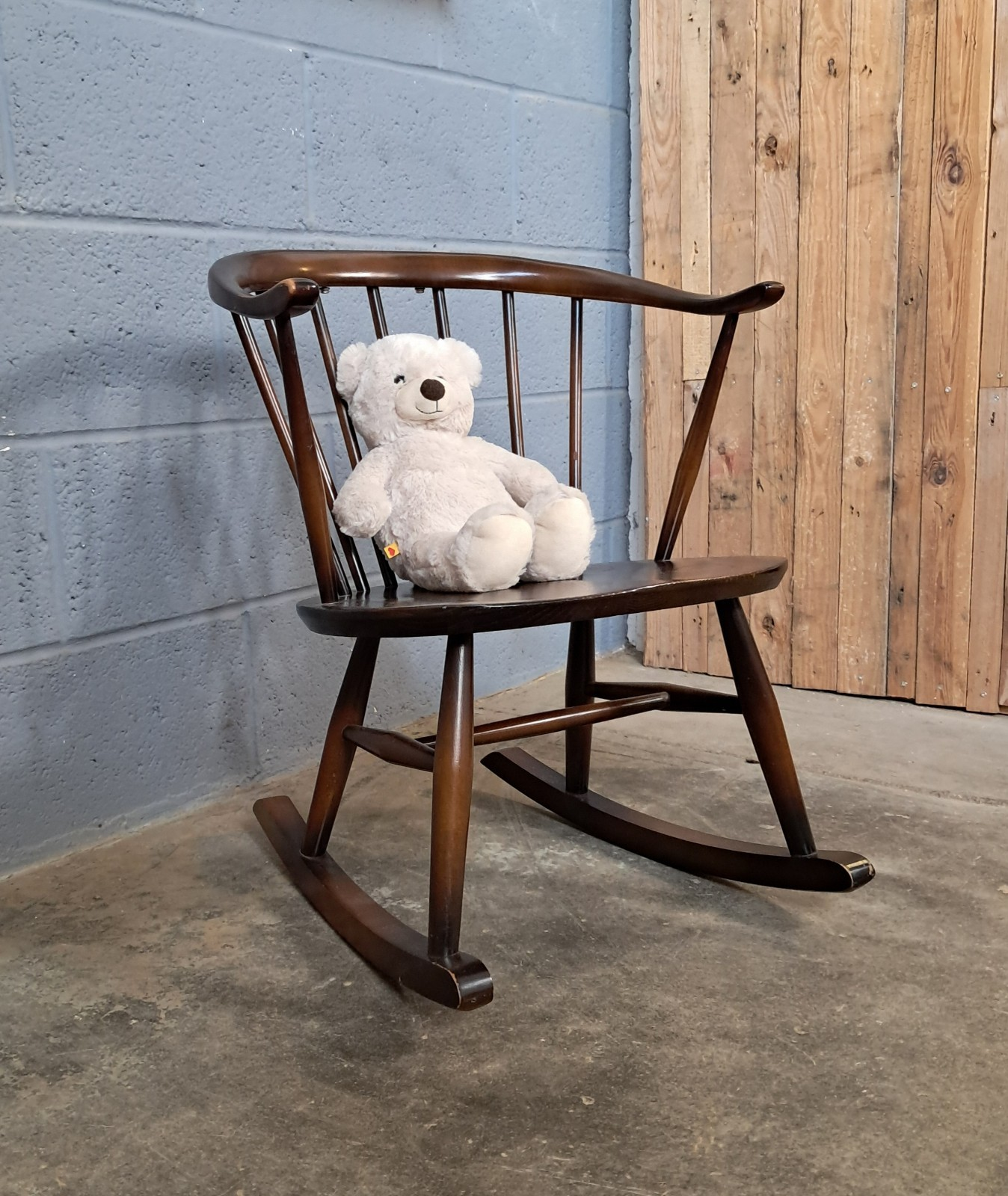 Ercol Cowhorn Rocking Chair Childs Mid Century Vintage