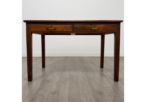 Antique 20th Century Good Quality Writing Table In Oak