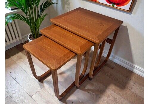 Mid Century Nathan Nest Of Tables Side Table Teak Vintage Retro Trio 1970's