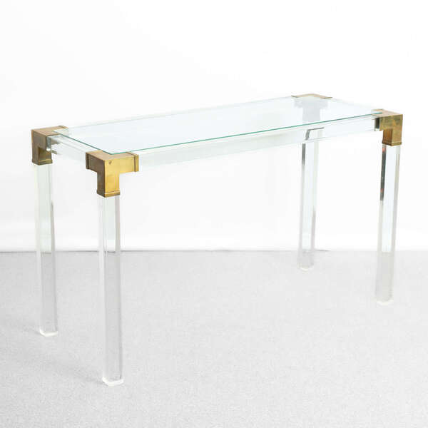 1970’s Lucite And Glass Coffee Table | Jonathan Adler | Vinterior