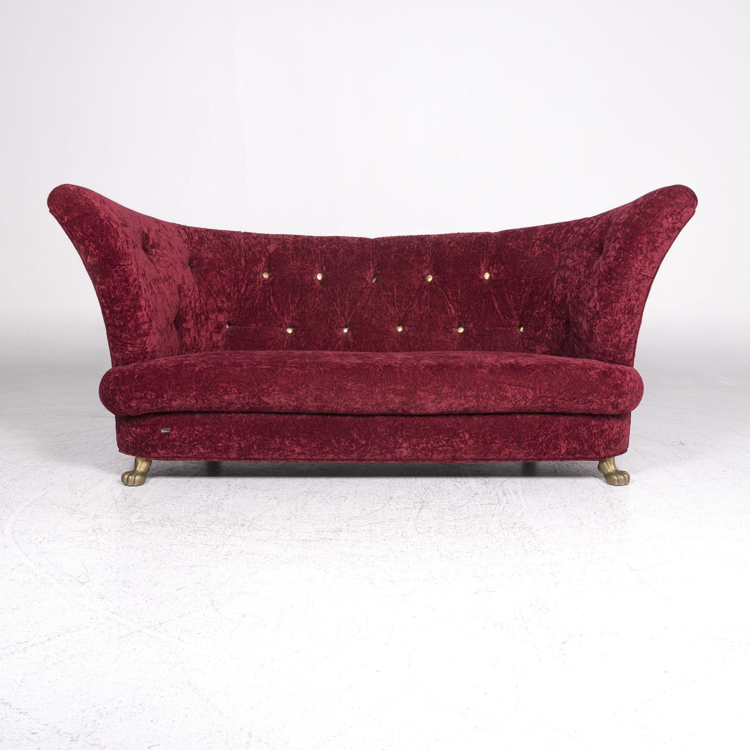 Bretz Designer Velvet Fabric Sofa Red 9409 Bretz Vinterior