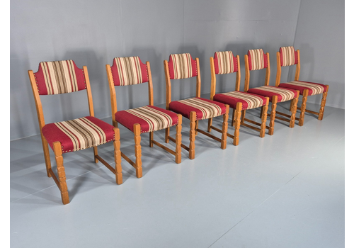 6 Kjaernulf Oak Dining Chairs 1970s Retro Danish Eb11317 Mdin
