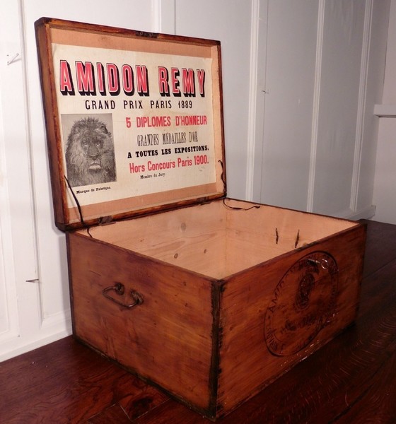 French Wooden Soap Box Amidon Remy Laundry Crate Vinterior