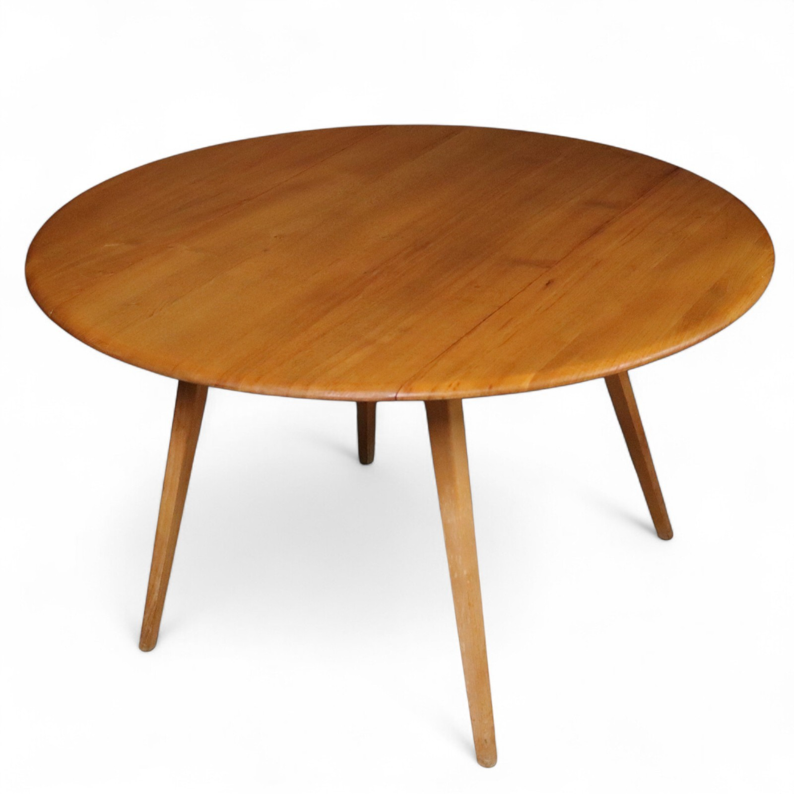 Mid Century Ercol Blonde Drop Leaf Elm &  Beech Dining Table