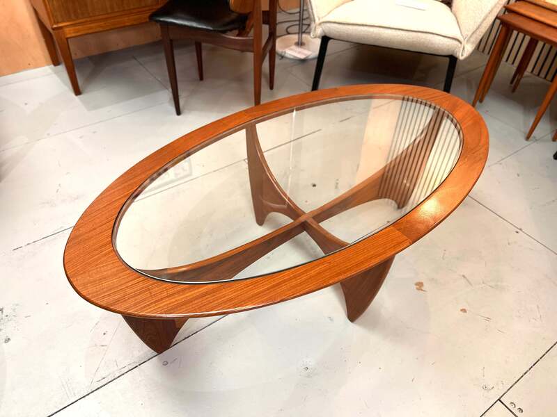 G Plan, Astro Teak And Glass Oval Coffee Table | V B Wilkins | G