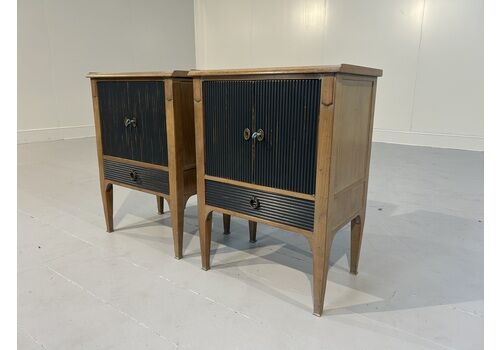 Roche Bobois French Traditional Nightstand Bedside Tables In Cherry Wood   Pair