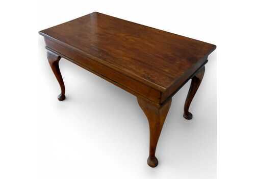 Vintage Mahogany Sewing Box Coffee Table With Hinged Storage Compartments
