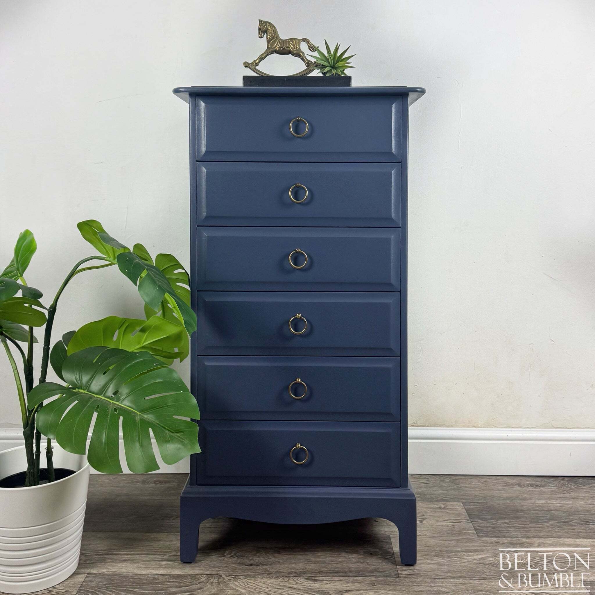 royal blue dresser Hand-painted French Provincial Dresser, Floral Bouquet, Vintage Chest of Drawers Elegant Navy Blue Chevron Pattern Dresser With Gold Accents Royal Blue Dresser For Sale