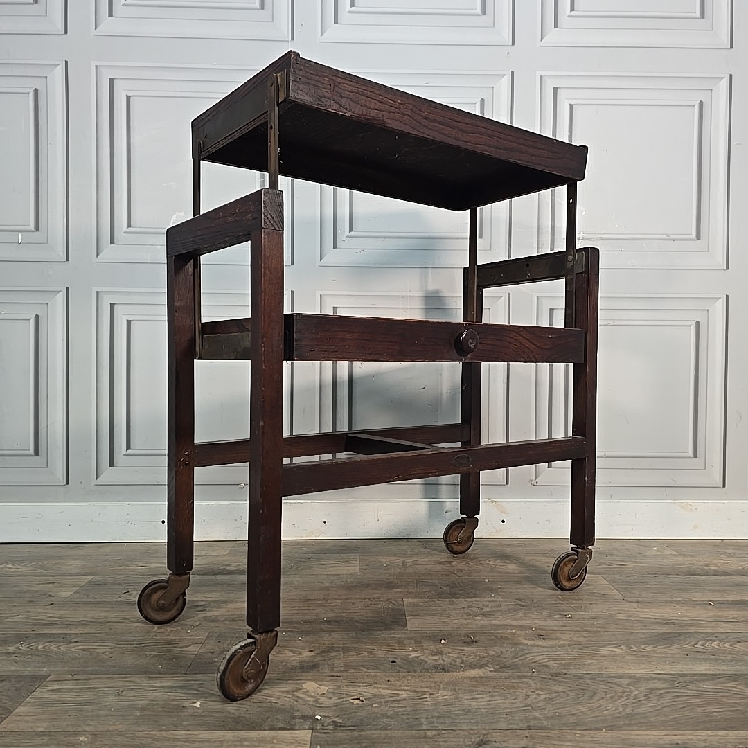 Vintage Metamorphic Table Trolley Besway Folding Serving Tea Cart