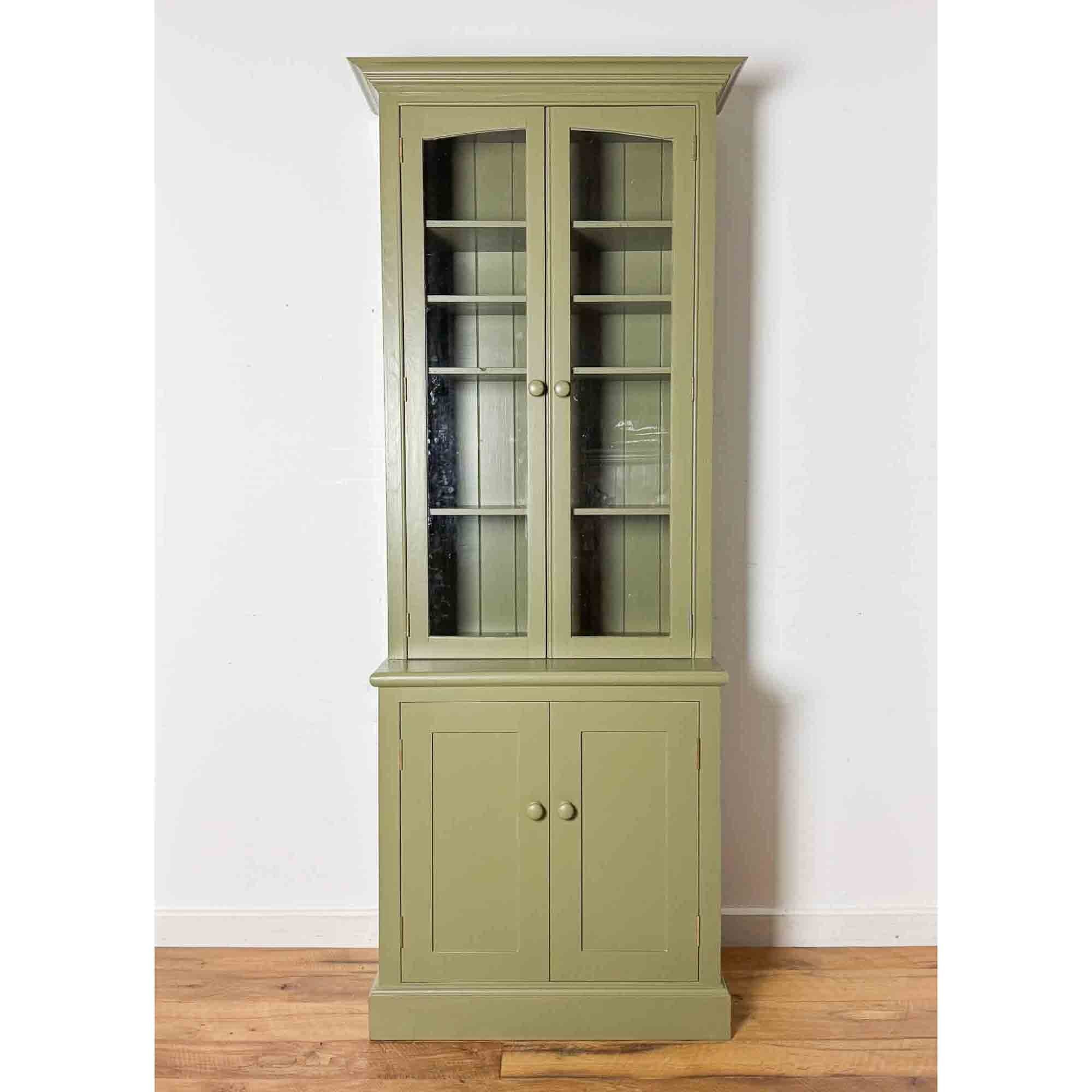 Vintage Olive Green Painted Glazed Dresser | Vinterior Vintage Olive Green Painted Glazed Dresser | Vinterior