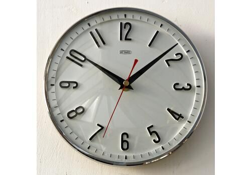 Metamec Wall Clock   Vintage 21cm White Retro Mid Century Clock Gift Kitchen Clock Off The Wall Clocks
