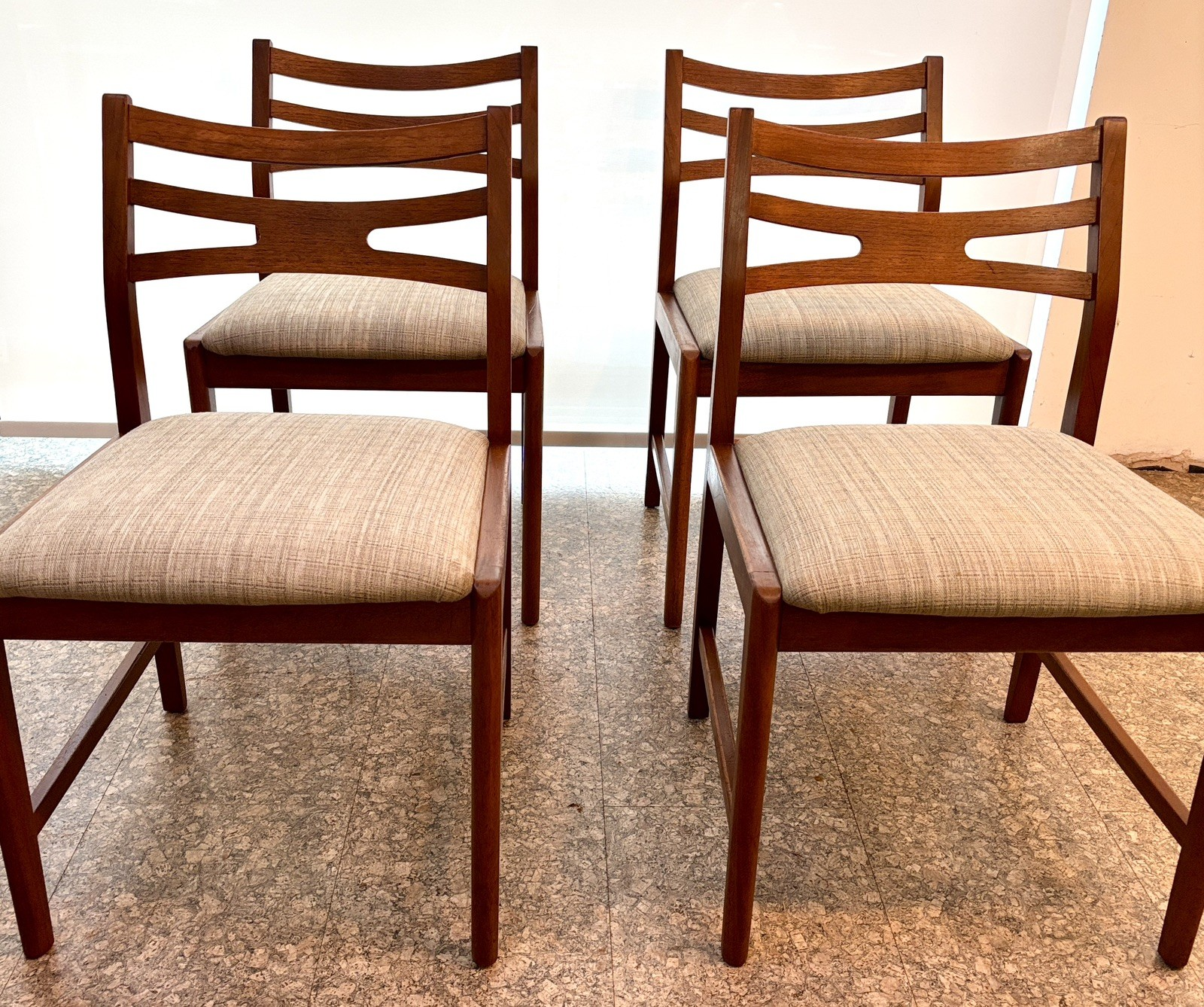 4 X Vintage Danish Mid Century Teak Chairs Johannes Andersen  Retro 1960s