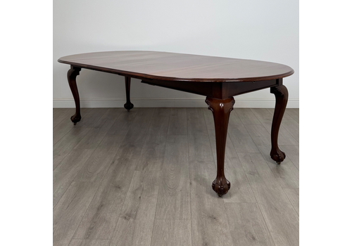 Antique 20th Century Extending Dining Table In Mahogany ( Af 5568 )