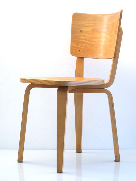 Vintage Cor Alons Retro Fifties Plywood Chair, Brown | Vinterior