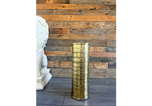 Vintage Sunflower Brass Umbrella Stick Stand Antique Aesthetic Movement Style