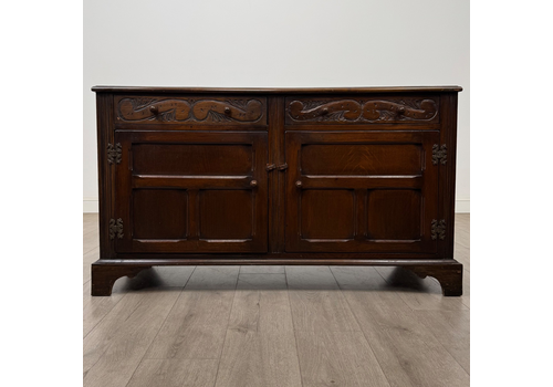 Antique 20th Century Good Quality Sideboard In Oak ( Af 5830 )