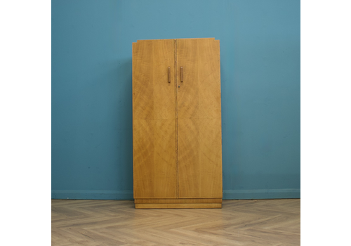 Vintage Art Deco Walnut Compactum Compact Wardrobe, 1930s #1793