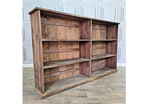 Large Industrial Shelving Bookcase   Reclaimed Pine Shelves Wooden Pigeon Holes