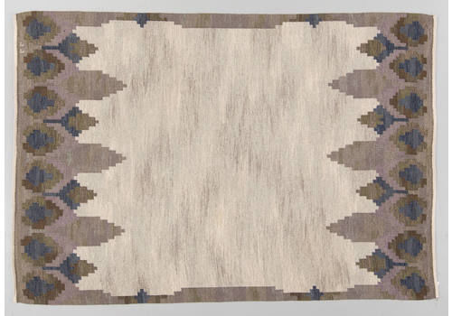 Vintage Swedish Rollakan Flat Weave Kelim By Judith Johansson Jj Design "Norrviken".
