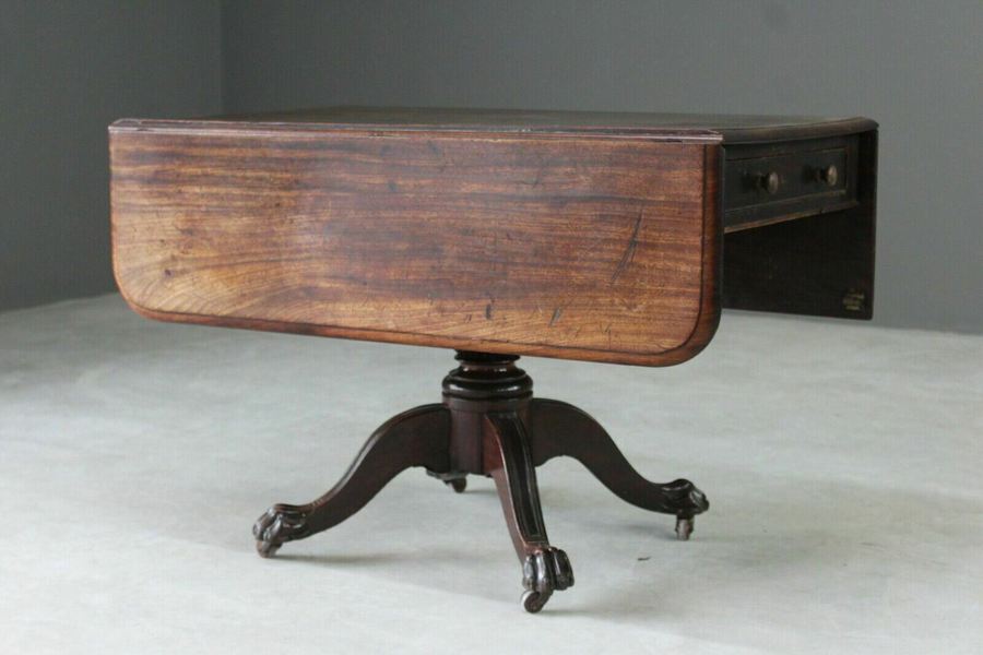 Antique Mahogany Drop Leaf Dining Occasional Side Table Vinterior Antique Mahogany Drop Leaf Dining