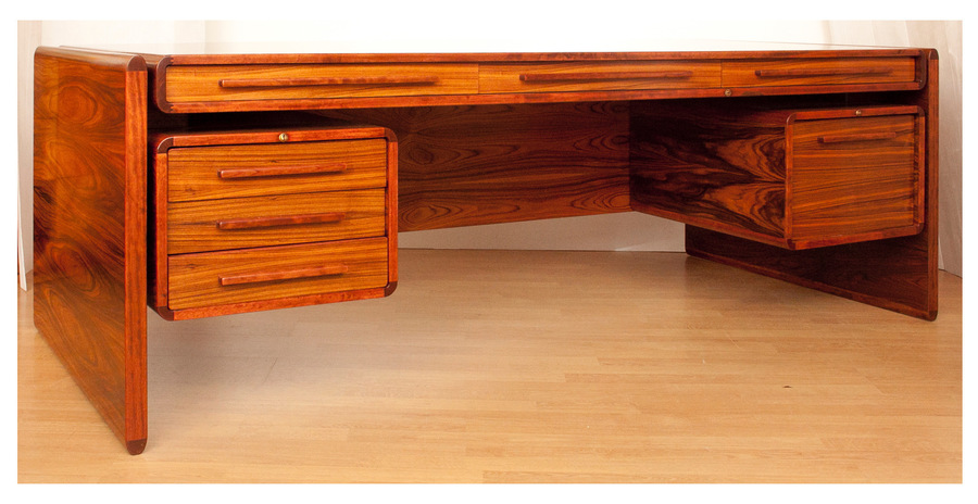 Mid Century Rosewood Executive Desk By Svend Dyrlund Smith Mid Century Rosewood Executive Desk By