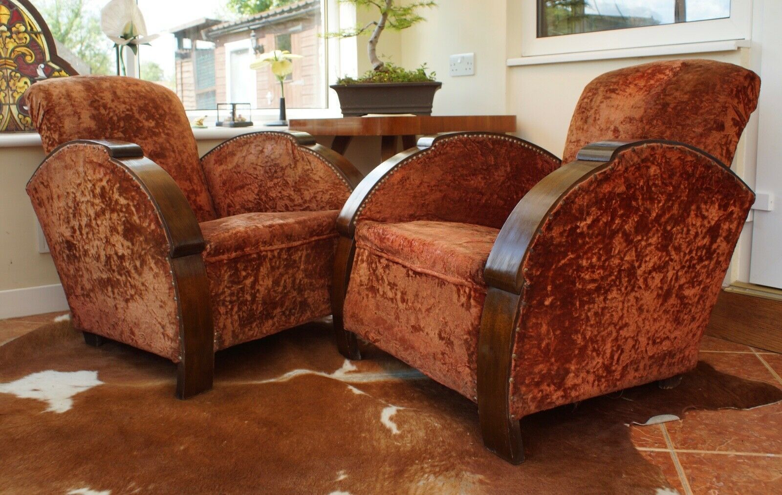 Pair Of Original Art Deco Armchairs Chairs Circa 1920 Perfect