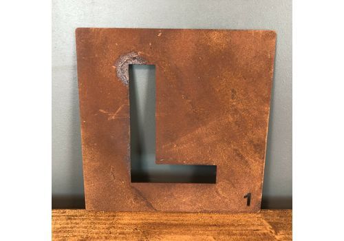Home Decor Rusty Metal Scrabble Letter Tile Wall Decor Art