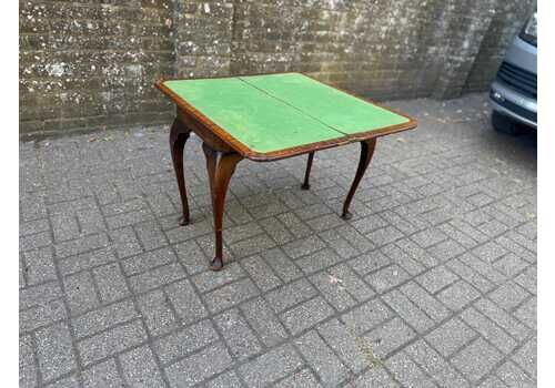 Settee Height Vintage Mahogany Games Table Card Table Low Occasional Table Side Table Folding Top Storage Compartment