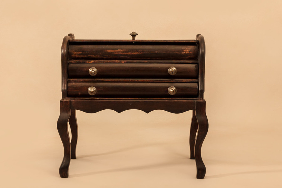 Beautiful Ebonized Vintage Sewing Cabinet