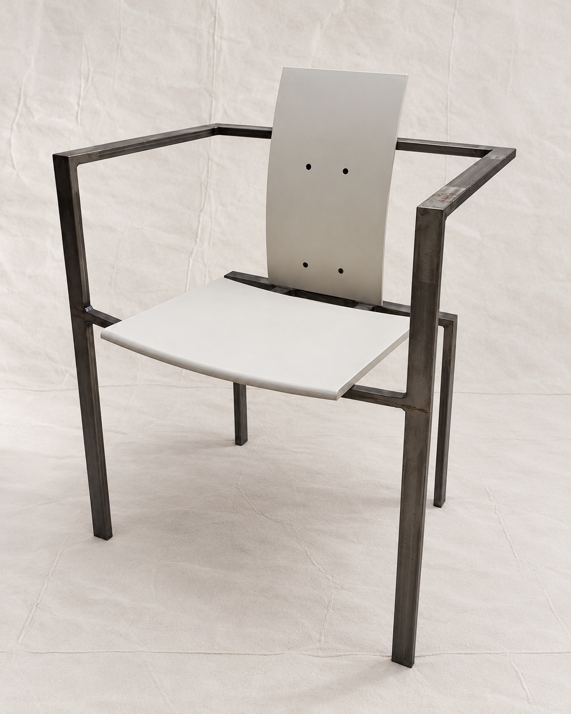 Karl Friedrich Förster For Kff Postmodern Steel Armchair, C. 1980s