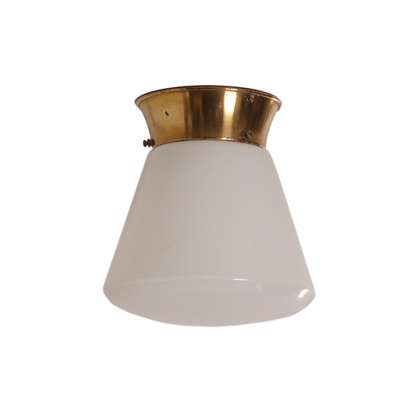 Ceiling Lamp Conical Glass Shade 1930s Vinterior