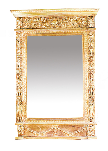 Vintage Stunning Large Ornate Italian Gilded Mirror 141 X 94 Cm Large Ornate Italian Gilded Mirror