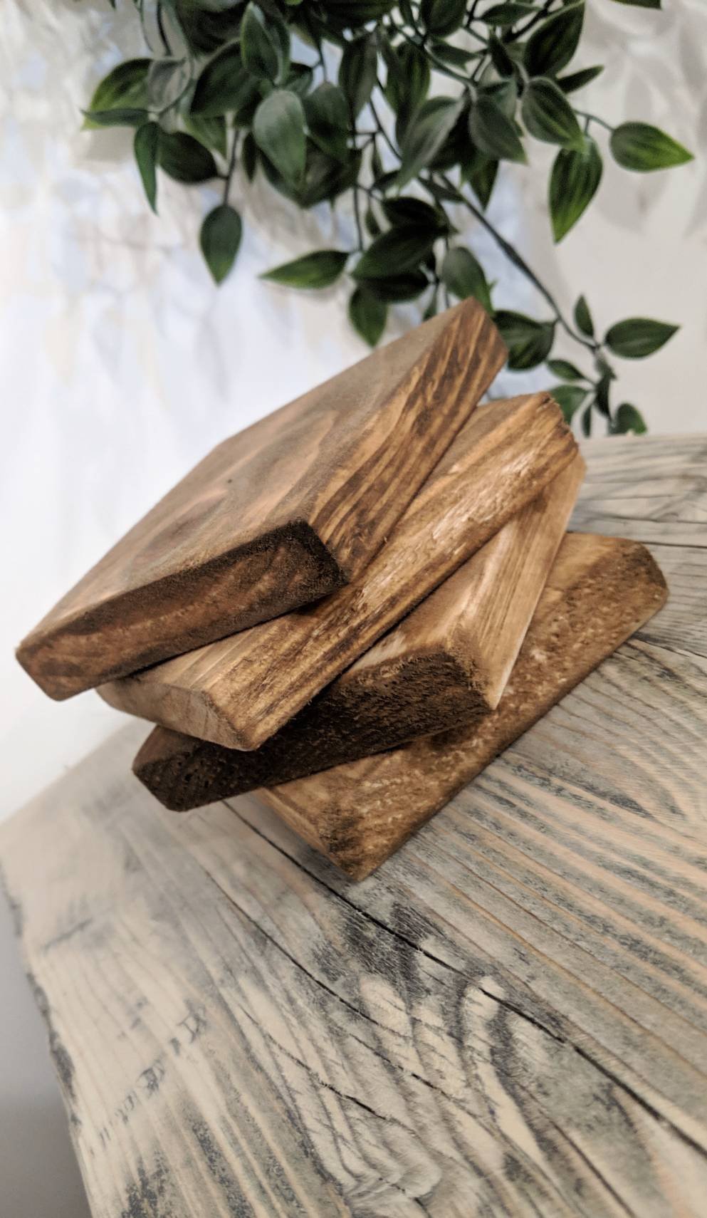 Rustic Wood Coasters Set Of 4 Handmade Reclaimed Wood Wedding