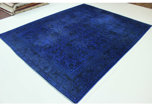 Exclusive Vintage Precious Lapis Lazuli Used Look Persian Rug Oriental Rug 3,66 X 2,94