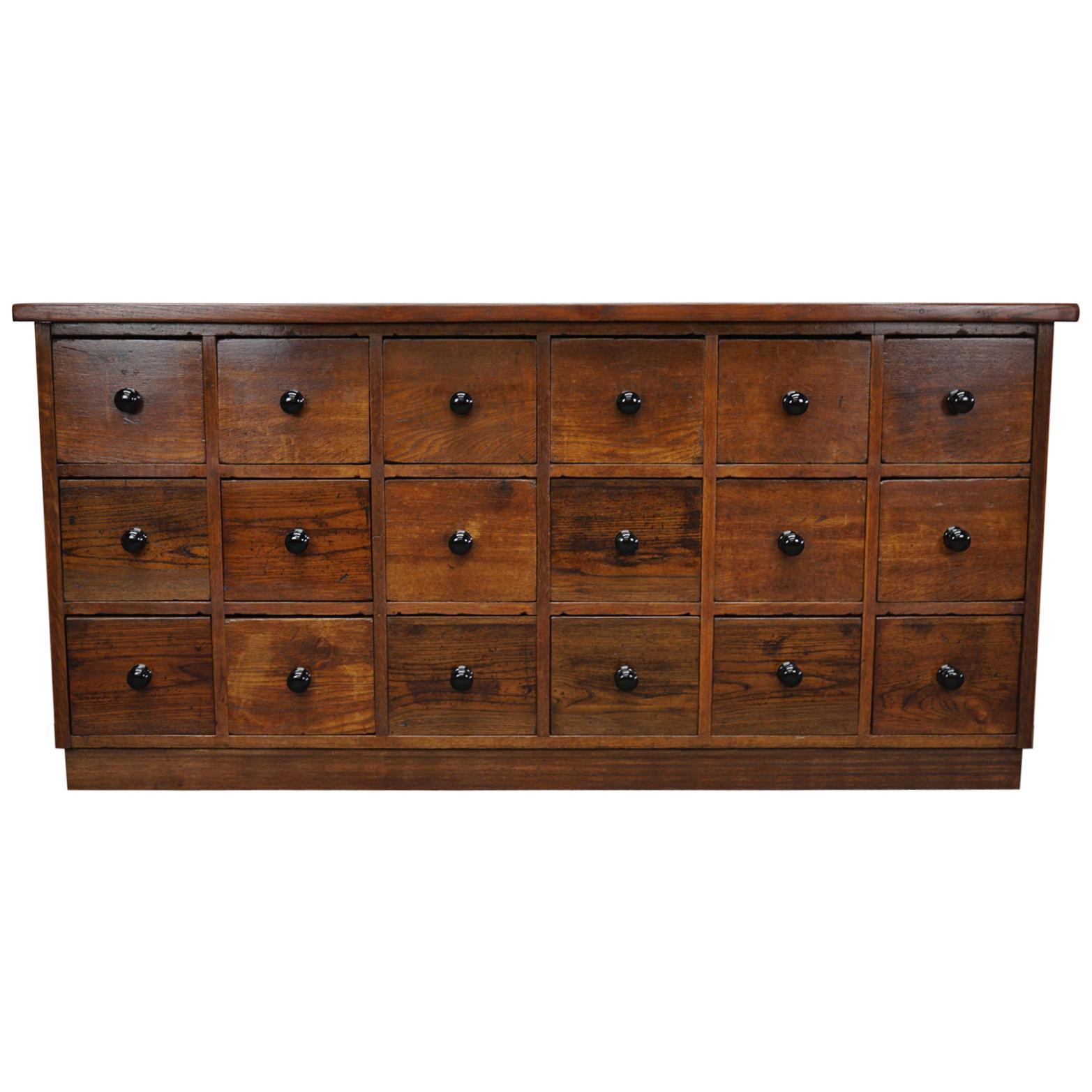 French Oak Apothecary Cabinet Circa 1930s Vinterior