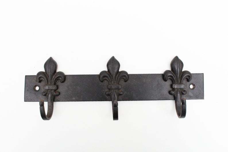 Vintage Iron Hooks Wall Hanging Coat Rack Clothes Rack Clothes